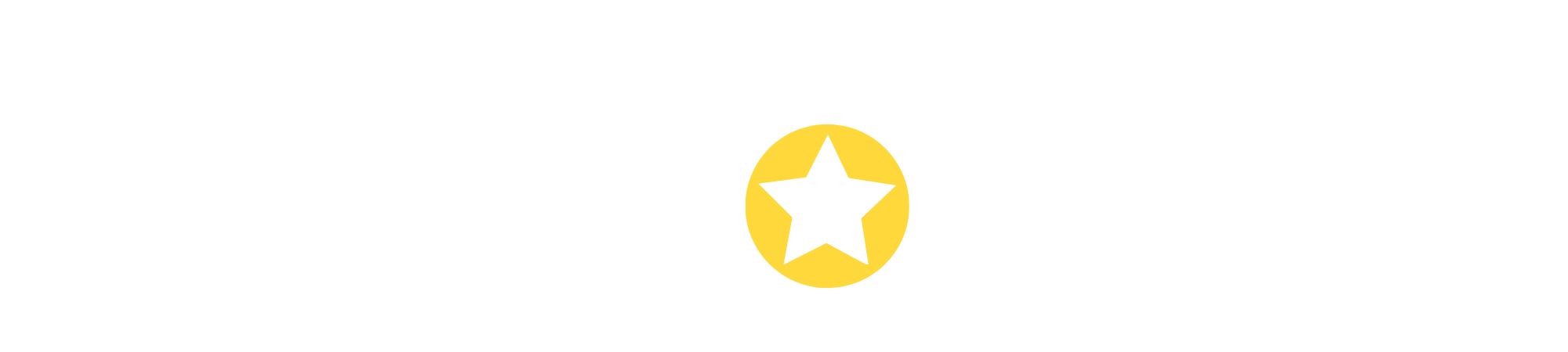 Profitomate logo white text with yellow star icon on dark blue background